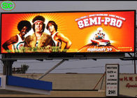 Stały wyświetlacz reklamowy HD na zewnątrz Pełny kolor P6 Led Billboard Mocowanie do żelaznej szafki zainstalowane na filarze