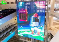 P8.9 Wiszący szklany ekran reklamowy LED do centrów handlowych, szklany ekran LED Stała instalacja z kontrolą Novastar