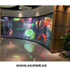 Kryty p3.9-7.8 Pełny kolor Przezroczysty wyświetlacz LED smd zakrzywiony ekran led do ściany wideo ze szklanym ekranem do prezentacji