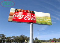 Duży billboard zewnętrzny ekran LED P 6 z kolumną przy autostradzie