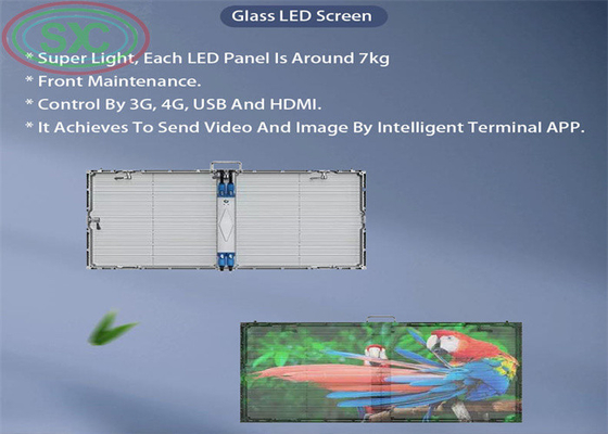 Okno Clear GOB Wyświetlacz LED Ekran znaku reklamowego do wnętrz