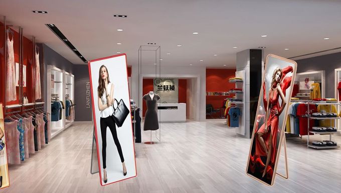 P2.5 Kryty sklep Okno Reklama Led Mirror Video Screen / Led Totem Poster Display elastyczny ekran wideo LED