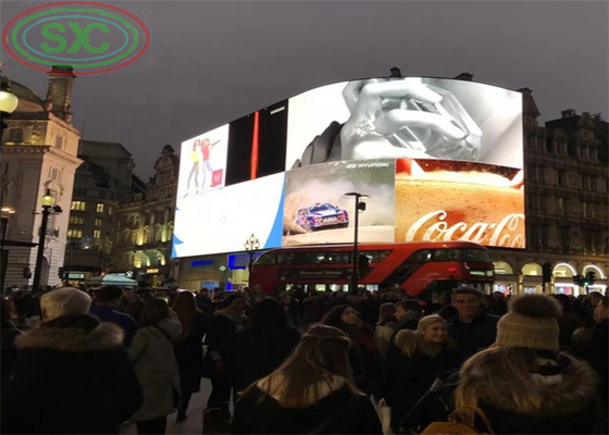 Regulowany kąt gigantyczny billboard zewnętrzny LED dostosować panel LED w centrum miasta