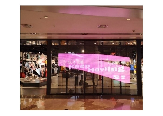 Przejrzysty przezroczysty LED Video Wall P3.91 Indoor Led Mesh Curtain Signage Displays Led Screen