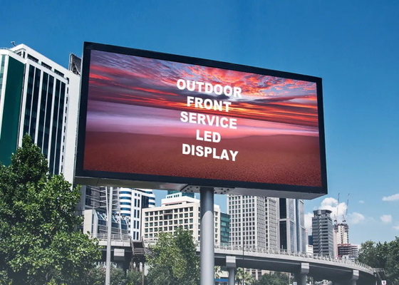 Instalacja stała na zewnątrz pełnokolorowa P10 LED billboard reklamowy o gęstości pikseli 10000 punktów/m2