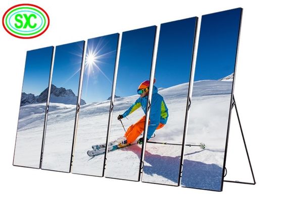 Smart P2 Cienki wyświetlacz plakatowy LED Rozmiar szafki 640 mm x 1920 mm dla centrów handlowych