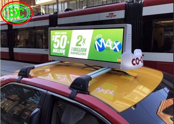 Podwójny bok P5 Reklamy LED Display Samochodowy dach znak Taksówka Top LED Display