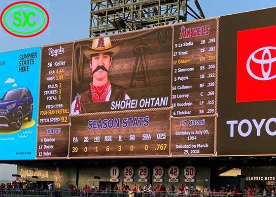 Wyświetlacz stadionowy LED SMD P10 IP65 Wodoodporny Jasność 5000cd/m2