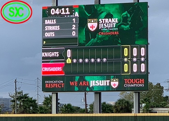 Wypożyczalnia z odlewu aluminiowego szerokokątny ekran stadionowy LED P10 IP65 wodoodporny HD obudowa żelazna