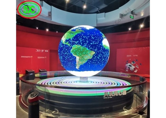Wnętrze 360° Kolumna w pełnym kolorze Sfera LED Ekran Budowniczy Bild