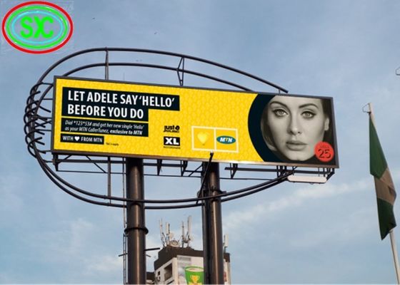 Pełnokolorowy P10 zewnętrzny panel LED 5000cd/M2 Jasność 10mm Pixel Pitch