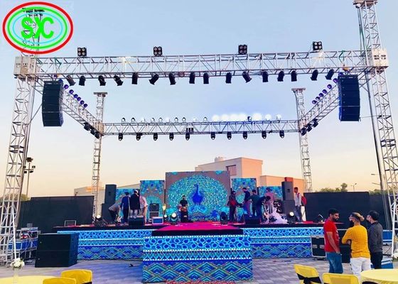 P6 Zewnętrzny pełnokolorowy wyświetlacz LED 192x192mm Gabinet 5000cd/M2 Jasność