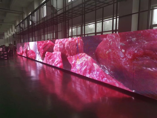 HD Wypożyczalnia Scena Ściana wideo LED Tło Reklama Cyfrowa 500 X 500 Aluminium P4.81