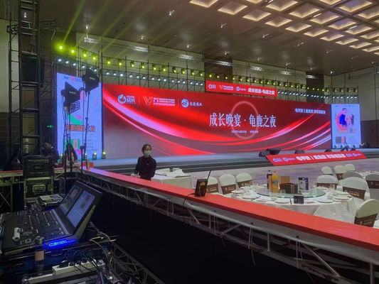 Wnętrze p3.91 W pełni kolorowy wyświetlacz LED z wysoką rozdzielczością Nationstar SMD 1921 LED i trwałym szafą aluminiową