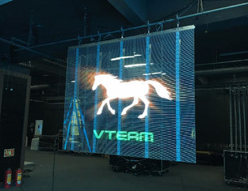 Slim P1.25 Przejrzysty Led Display, Led Mesh Screen Gęstość pikseli 25600 pikselów / m2