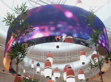 P4 Soft Hd Flexible Advertising LED Screens Pixel Density 62500 Dots / Sqm RGB reklama LED screen reklama LED screen