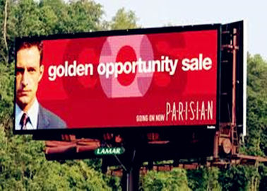Wielkie zewnętrzne, pełnokolorowe, podwójne strony P10 Reklamy LED, panely billboardowe ze stali