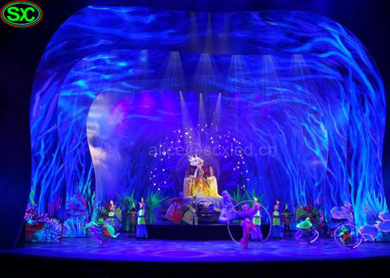 Miękki Przejrzysta Elastyczne LED Kurtyna Display, kurtyny doprowadził ekranem MBI IC