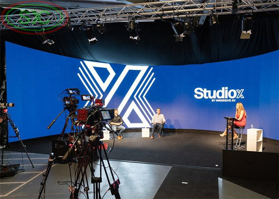 P2.976 HD Wnętrza z elastycznym ekranem z zamkami łukowymi dla teatru / stacji telewizyjnej