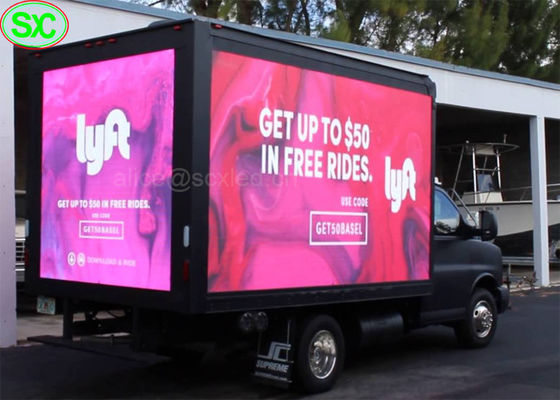 P6 Samochód ciężarowy Przyczepa Trailer Box LED Ekran, Pojazd TV Ekran Cyfrowy wskaźnik LED