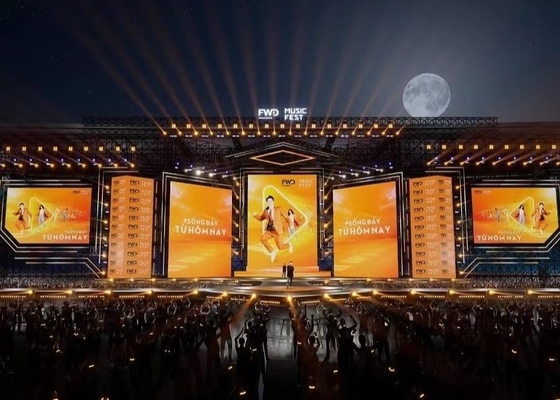 P6 wodoodporny ekran wideo w pełnym kolorze LED do reklamy zewnętrznej IP65 SMD3535 Do wynajęcia/stałej instalacji