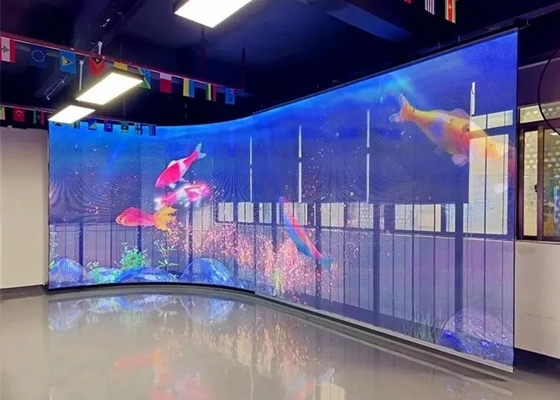 Wysoce stabilny przezroczysty ekran LED w pomieszczeniach z odpornym na działanie pogody ultracienkim panelem
