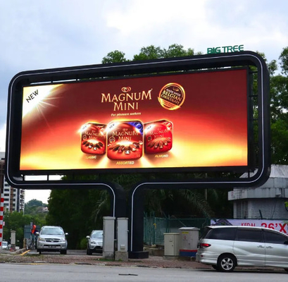 P4 HD Zewnętrzny pełnokolorowy ekran LED z odlewem aluminiowym Duży ekran reklamowy