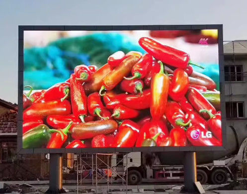 120° / 60° kąt widzenia LED billboard z częstotliwością odświeżania 3840Hz dla wodoodpornej reklamy zewnętrznej
