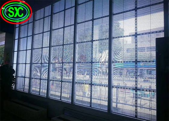 Dobra cena Wynajem wysokiej rozdzielczości/Wystawiony aluminiowy zawieszony P10 Panel LED widoczny przez światło dzienne, ekran wideo przezroczysty LED w Internecie