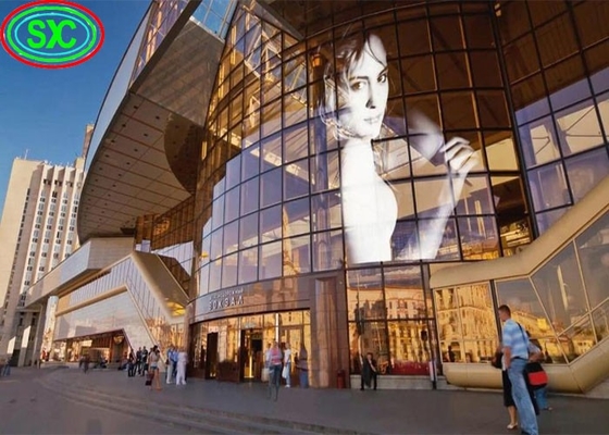 Chiny Wnętrza P3.9-7.8 pełnobarwny przezroczysty ekran LED Smd Skrzywiony