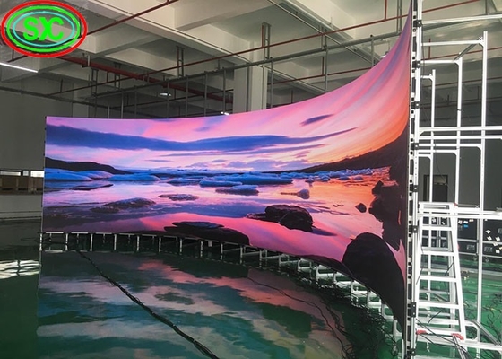 Ogrodzenie z aluminium do odlewu wstecznego Łatwe w instalacji Moduł rozdzielczość SMD P4 Wnętrze HD pełnokolorowy wyświetlacz LED