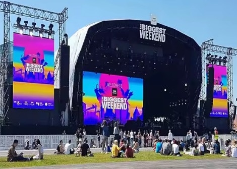 Tło sceniczne pełnobarwny gigantyczny ekran LED Ekran wnętrza P3 Moduł LED Video Wall