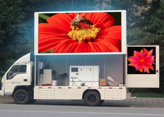 Plakat ruchu drogowego P5 wodoodporny HD elastyczny moduł wyświetlania LED Ekran Ciężarówka Reklama Video Wall