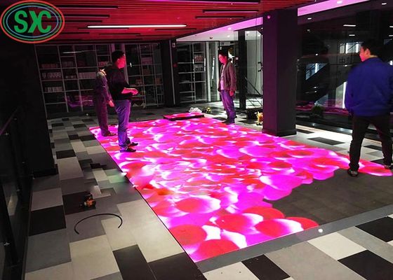 1R1G1B Zewnętrzna P6 IP65 LED Dance Floor 1/8 Scan For Concert Reklama interaktywna LED dance floor