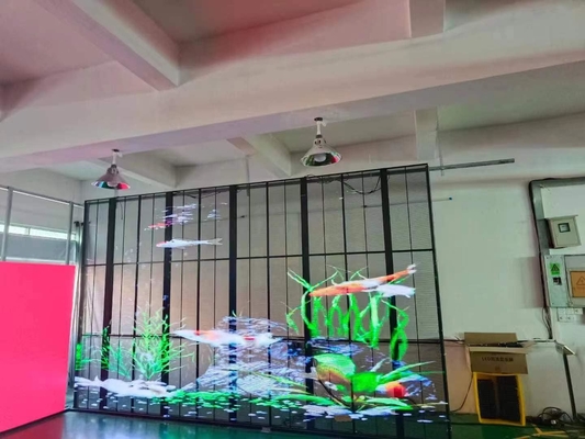 Przejrzysty przezroczysty LED Video Wall P3.91 Indoor Led Mesh Curtain Signage Led Screen