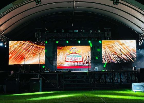 Wyświetlacz LED do wynajmu 3,91 mm Full Color SMD2121 500x500mm IP43 Wodoodporny