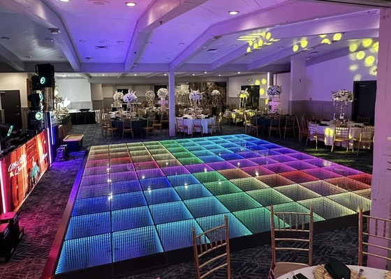 Chiny SMD3535 Sound Active Dj Led Disco Dance Floor Ciepłe białe panele wiązki