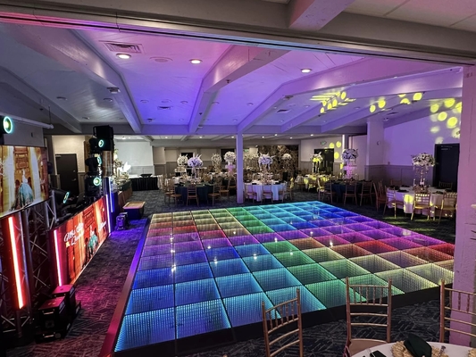 Wewnętrzny SMD3535 Dźwięk Aktywny DJ Led Disco Podłoga taneczna Ciepłe białe panele wiązki