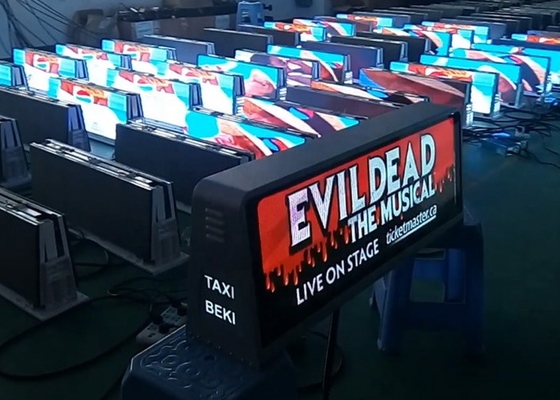 Zewnętrzny podwójny bok P5 Reklama LED Display Samochodowy dach znaki taksówki Top LED Display