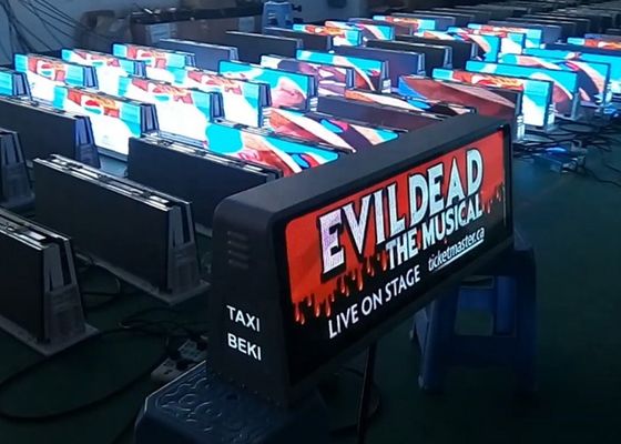 P5 Dwustronny wyświetlacz LED na dachu taksówki IP65 wodoodporny