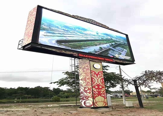Zewnętrzny pełnokolorowy wyświetlacz LED P10 Pillar Screen IP65 Duży rozmiar 1/4 Tryb skanowania