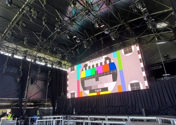 Die Cast Aluminum Cabinet Outdoor Full Color LED Screen 720Hz Refresh Frequency