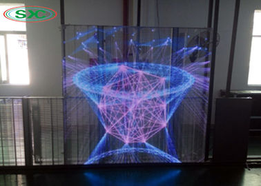Ultra HD Oszczędność energii zawieszony przezroczysty ekran LED Żelazna szafka IP65 P10