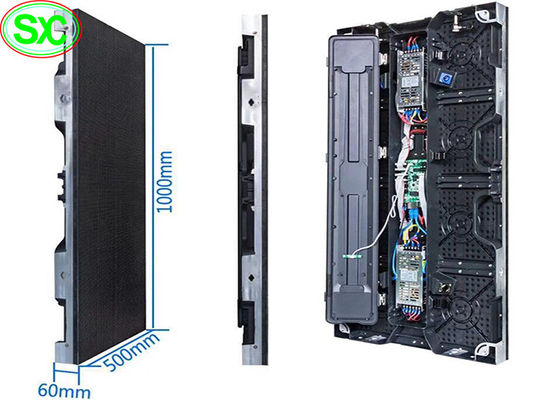 Kryty pełny kolor P4.81 Wypożyczalnia Ekran LED Wyświetlacz 500x1000mm dla wydarzeń