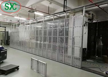szeroki kąt widzenia przezroczysty pełnobarwny ekran LED z siatką 3 lata gwarancji