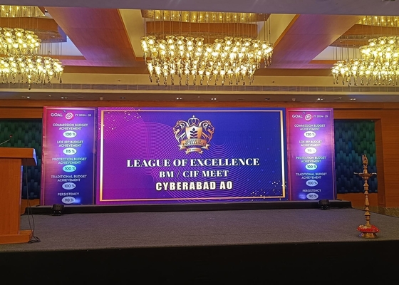 384mm x 192mm Rozmiar modułu P6 Wnętrze Full Color LED Video Wall z Super Thin Cabinet i 2500nits Jasność