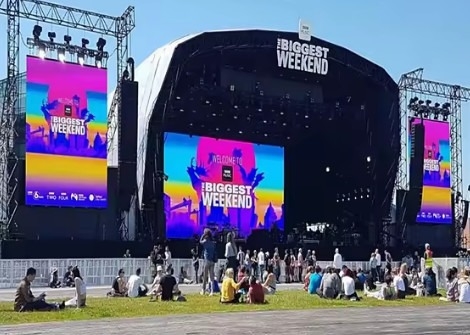 Stadyum zewnętrzne Led Display krzyk Reklama P10 w pełnym kolorze 960 * 960mm billboardy