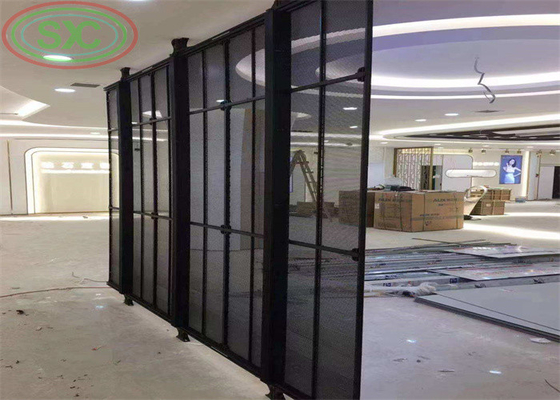 Przejrzysty przezroczysty LED Video Wall P3.91 Indoor Led Mesh Curtain Signage Displays Led Screen