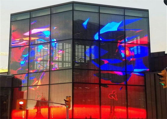 Długa żywotność 50 000 godzin dla przejrzystego wyświetlacza LED nadającego się do użytku w budownictwie i interaktywnych mediach