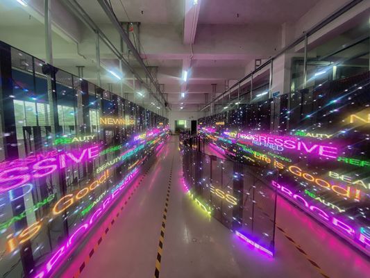 Wafer Chip Przejrzysty panel LED, Wysoka widoczność Przejrzysty ekran LED Przejrzysty ekran LED